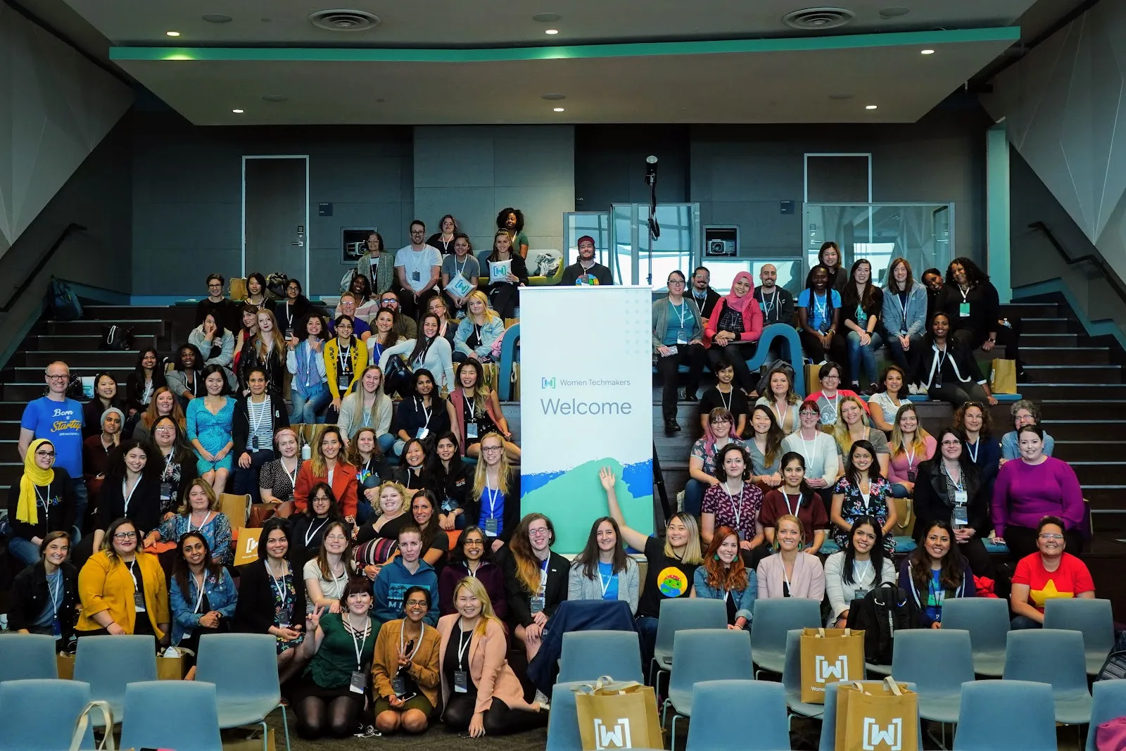 Women Techmakers community event - large group photo