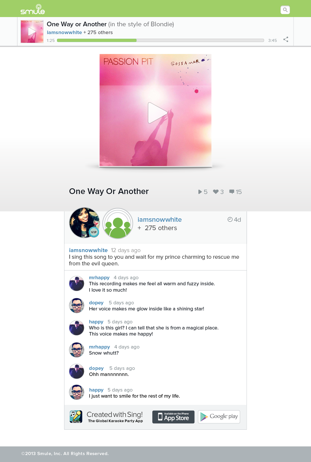 Smule Social Music Network Redesign